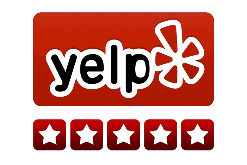 We are rated 5 stars on Yelp